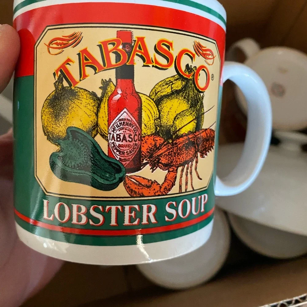 Tabasco Red and White Ceramic Pot